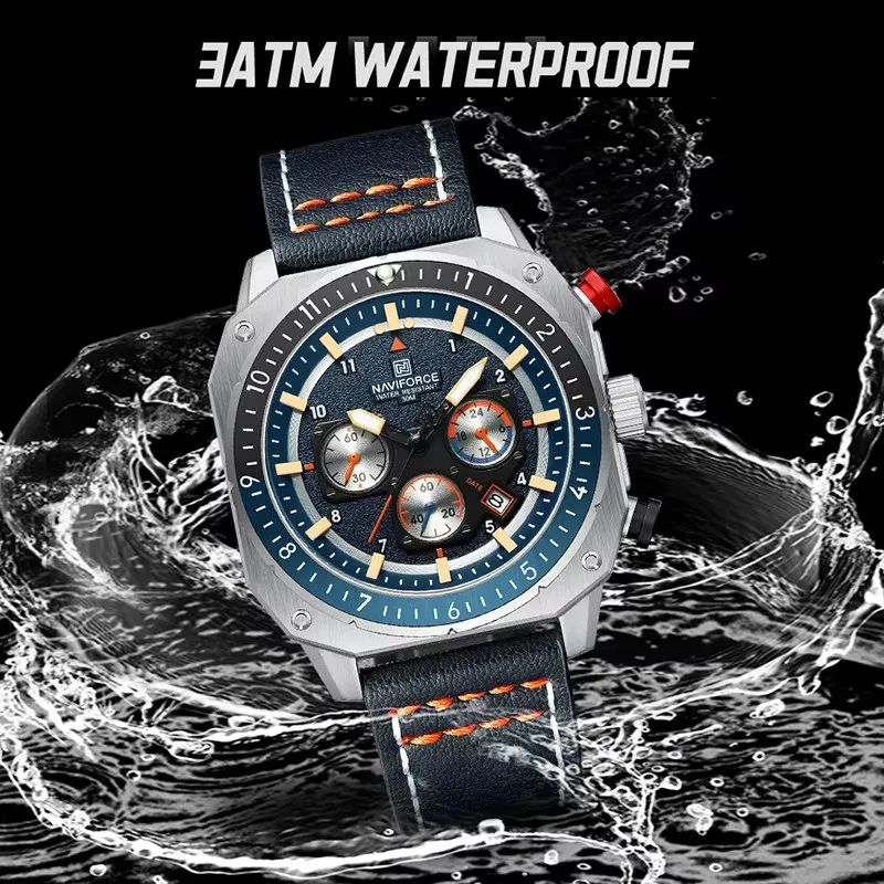 NAVIFORCE 8057 Men's Quartz Watch - Business & Sport Hybrid