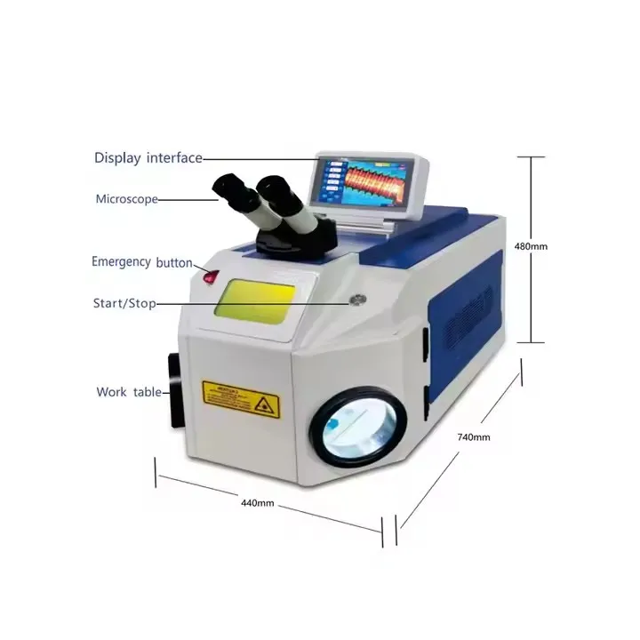 Hot Sale 200W Desktop Integrated YAG Laser Welding Machine 40J Gold and Silver Jewelry Directly Integrated into Desktop Type