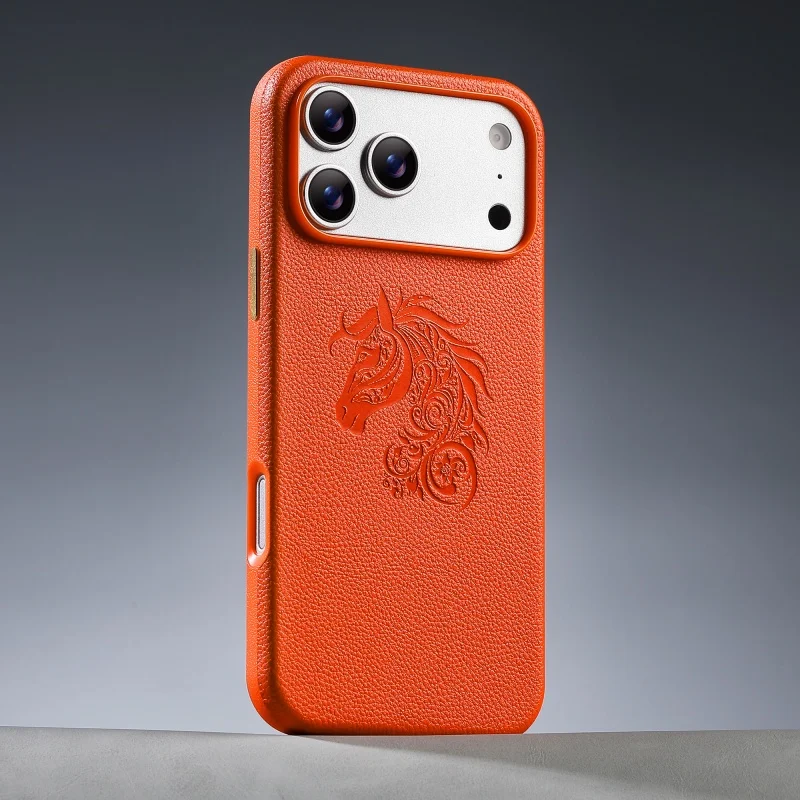 Premium PU Leather iPhone 17/16/15 Pro Max Case
