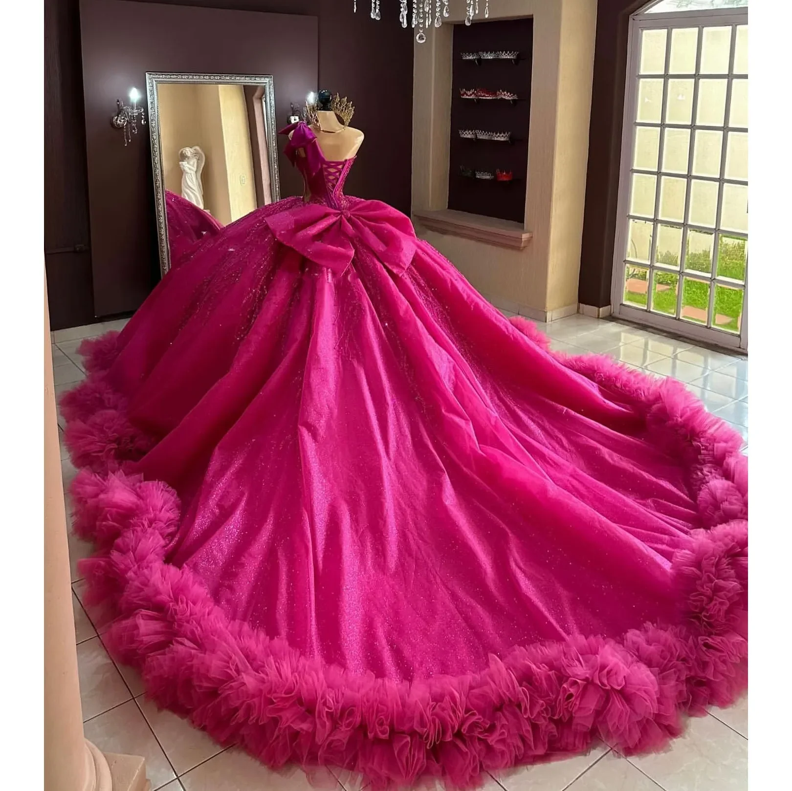 Wholesale Flower Girl Dresses Long Trains quinceanera Dresses quinceanera Dresses Hot Pink weet 15 Gowns ball gown quinceanera dress atin princess Wholesale Flower Girl Dresses Long Trains quinceanera Dresses quinceanera Dresses Hot Pink weet 15 Gowns ball gown quinceanera dress atin princess