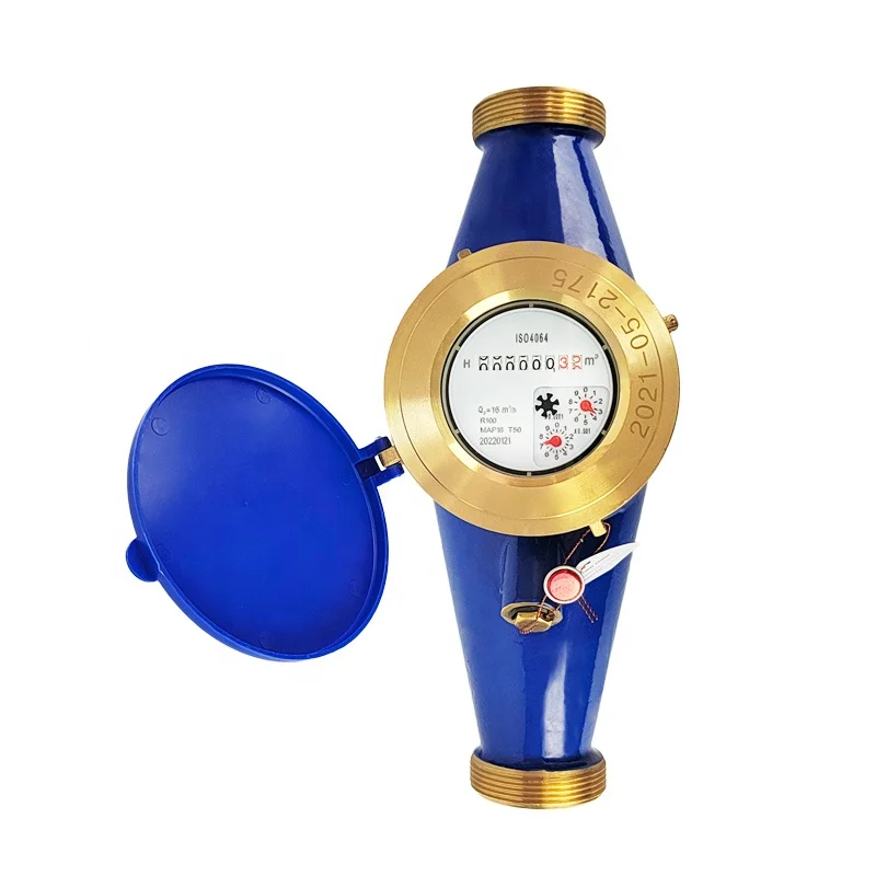 Domestic Analog Water Flow Meter Reliable Water Meters Dn25 Brass