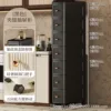 15-sided European-style narrow cabinet - black, 3-layer
