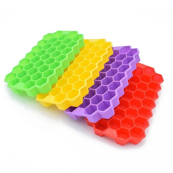 Odorless Honeycomb Ice Tray Mold Nontoxic Stackable With Lids