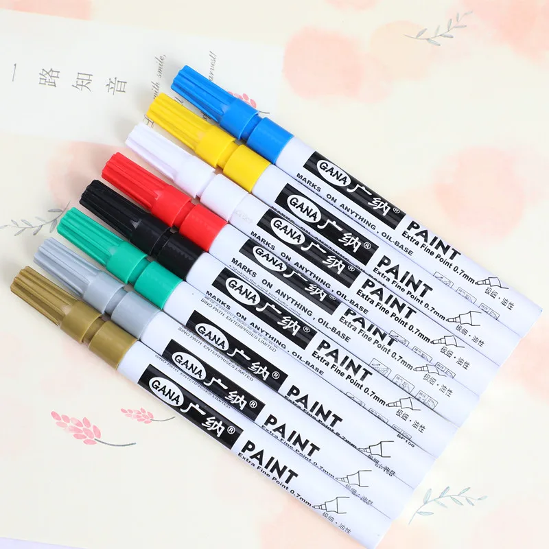 Sipa Oil-Based 8 Colors 0.7mm Neelde Pens Extra Fine Point Paint