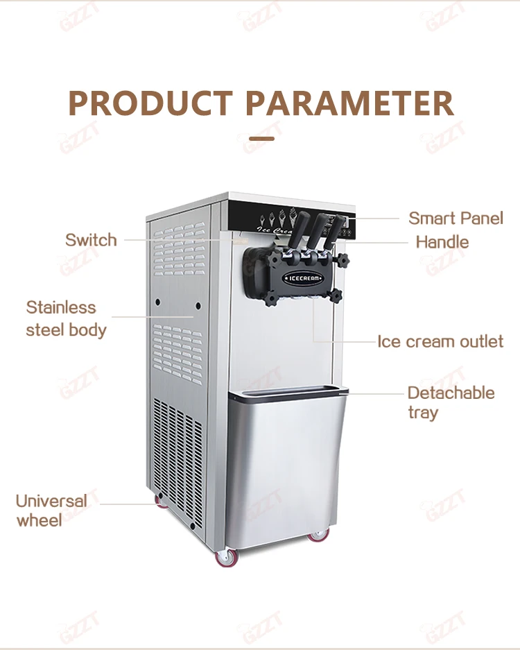 Suave Machine Manufacture Maquina Para Hacer Helado Suave Maquina De Helado Frito 3 ...