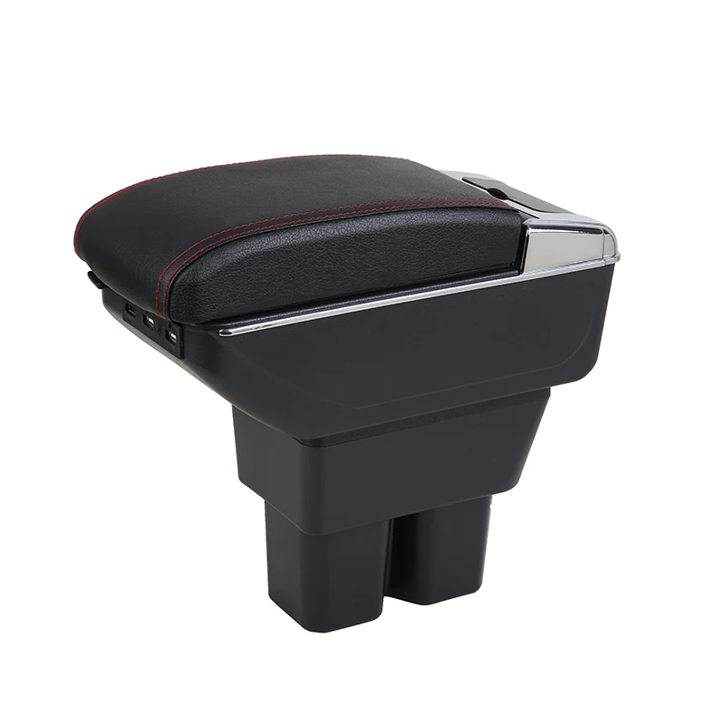 TIYPEOR SUZUKI Front Armrest Organizer Container Black Car Accessories Console Storage Box with Cup Holder Function