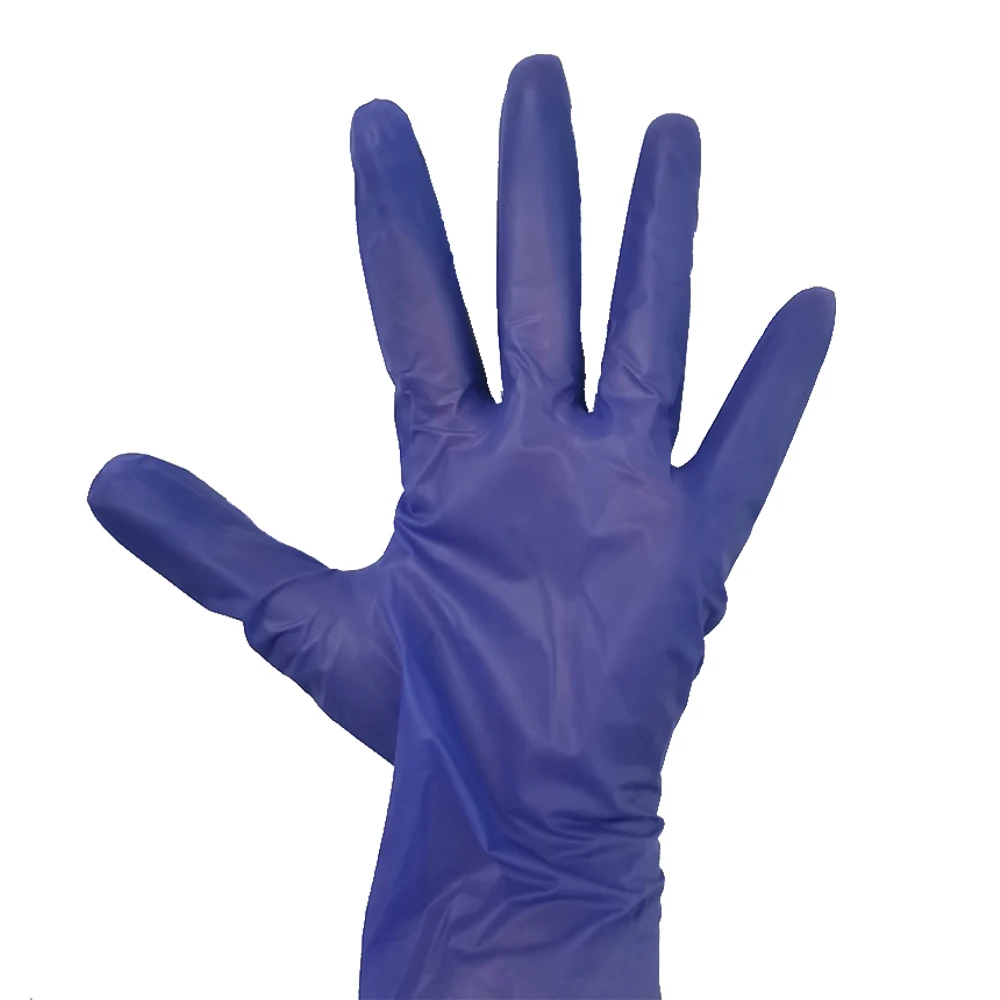 hlr disposable blue nitrile vinyl synthetic gloves - buy