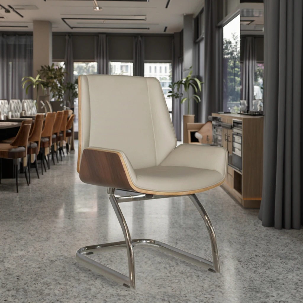 Professional Modern Leather Executive Chair with Steel Reinforced Joints for Commercial Salon Seating 5