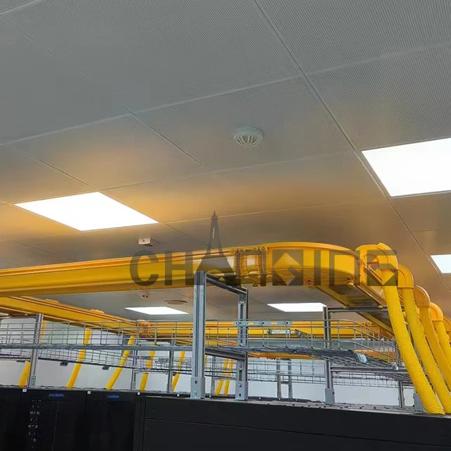 Yellow Fiber Raceway Customized Size Color Abs Pvc Cable Management Cable Tray for Data Center Infrastructure Wiring
