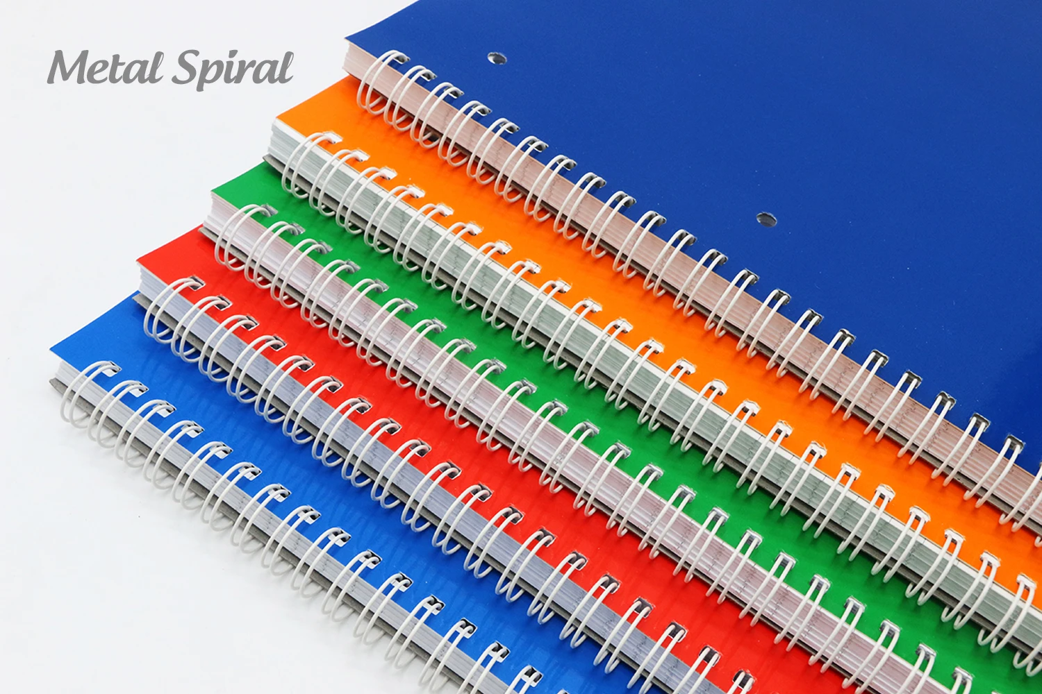 Spiral Notebook Page Colorful Bulk Metal Custom Lined Grid Notepad