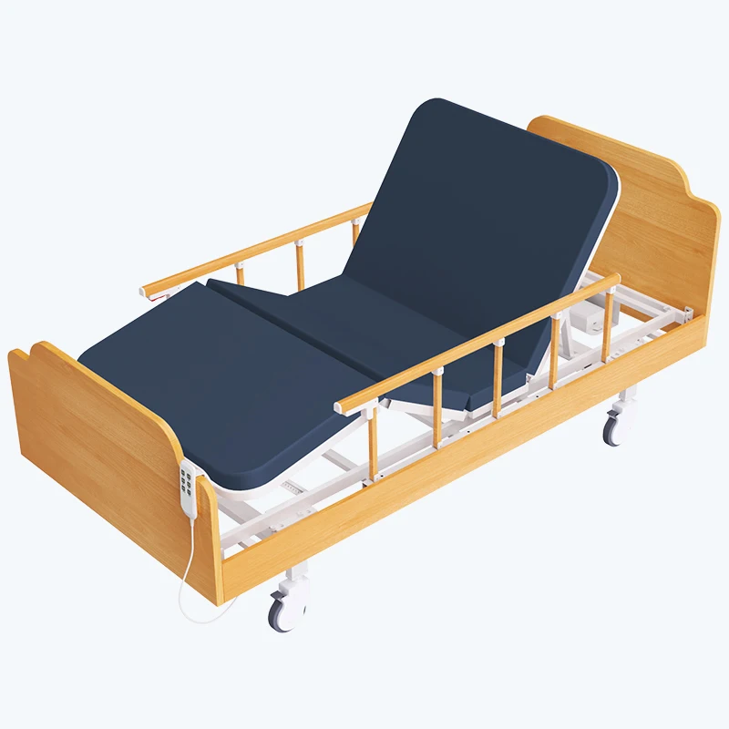 Hospital and Home Use Patient Care Bed Wooden Electric Nursing Beds