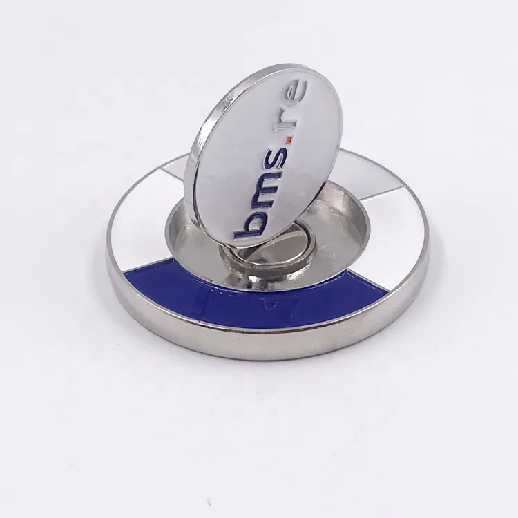 New 40mm 2 Sided Custom Embossed Metal Golf Coin  Magnetic Golf Poker Chip Ball Marker details