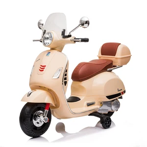 VESPA License Kids Scooter 6V Ride-On Electric Motor with Windshield and Rear Tailgate