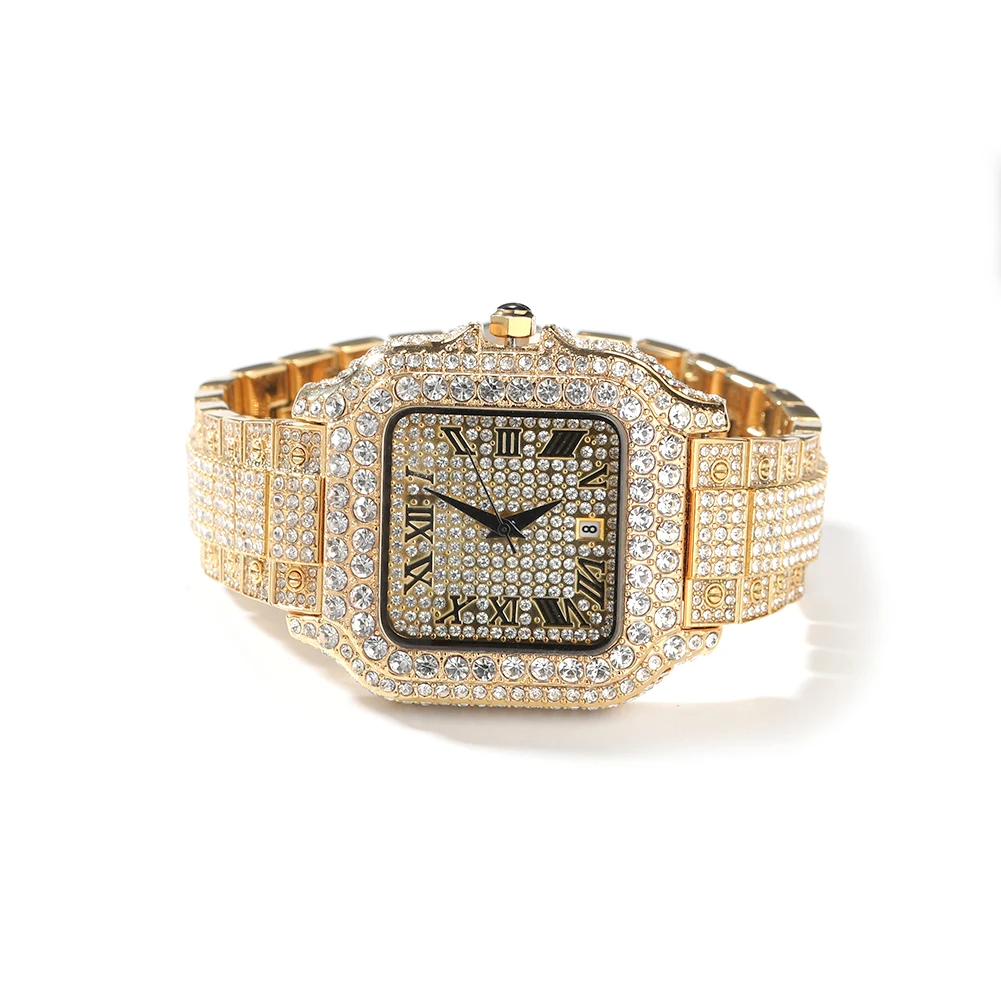 UWIN Hip Hop Watch - Iced Out Diamond Dial Bling Wrist Watch
