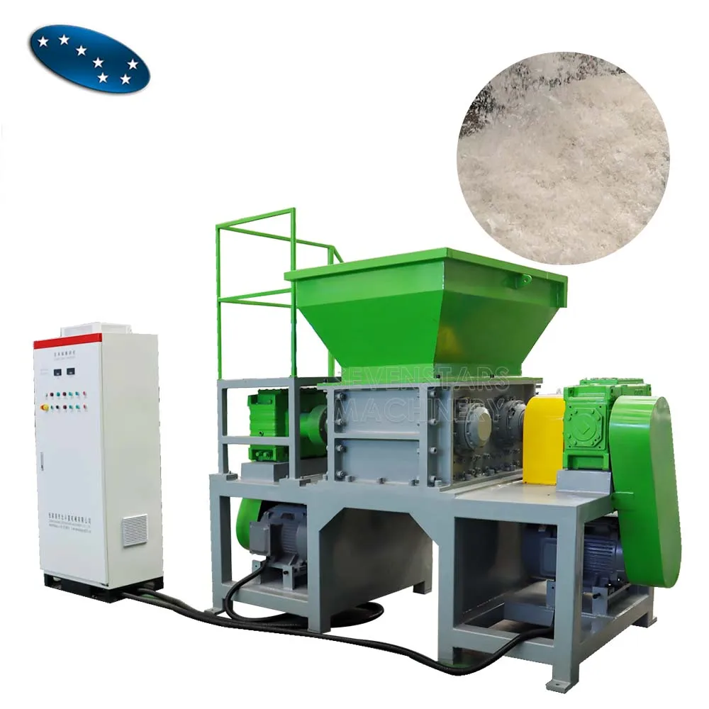 Doppelschaft-Verschneider-Maschine für Kunststoffabfälle