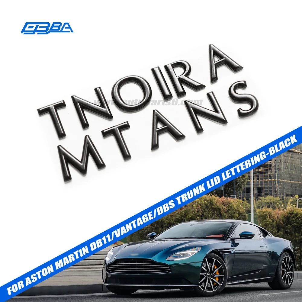 Metalni emblemi za logo automobila Aston Martin DB11 DBS VT tačno odgovarajući reljefni crni natpis 3D oznaka OE JY53-001B40-AA