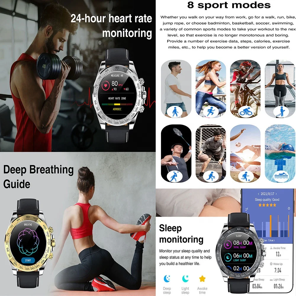 Montre intelligente à cadran rotatif en acier inoxydable AW13 PRO - Main Image