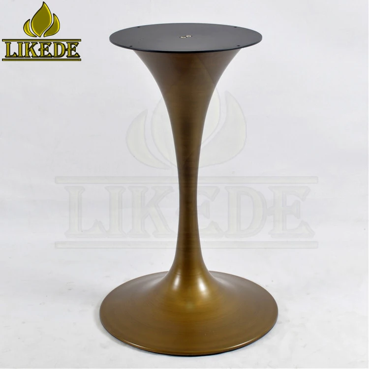 Hot Sale Antique Brass Bronze Coating Painting Steel Iron Elegant Tulip Table Base for Furniture Legs