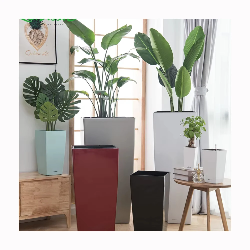 Outdoor Indoor Garden Livingroom Big Large Tall Plastic Commercial Flower  Pots & Planters Wholesale Plant Pots Modern Planter