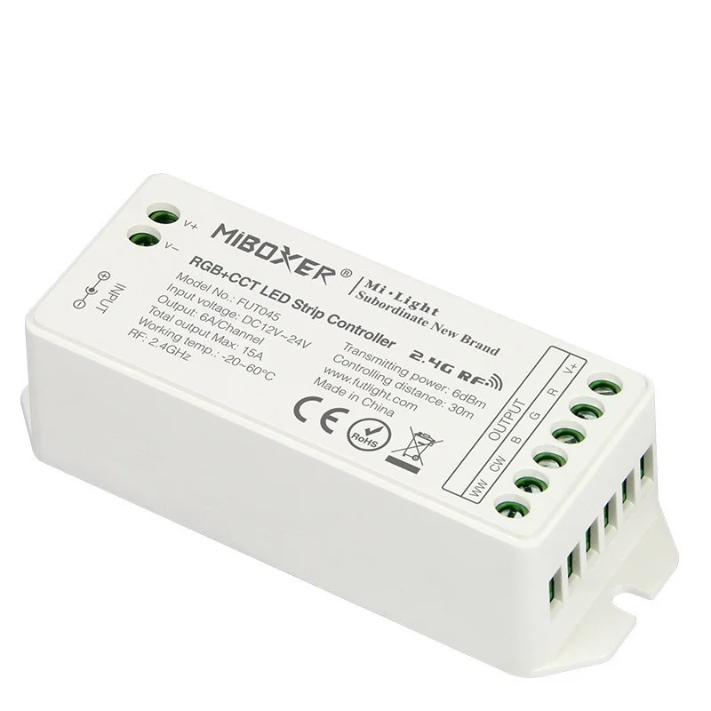 8 Zone Touch Panel DMX RGBWW SMD LED Strip Controller RGBCCT Home WiFi Remote Dimmer for Easy RGB+CCT Control