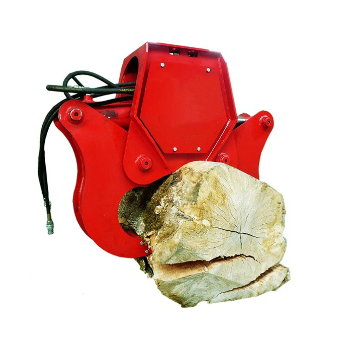 Excavator Attachment Tree Shear Grapple Saw Grab Shear Cut Wood Wood Cutting Machine Log Grapple Tractor Grapple