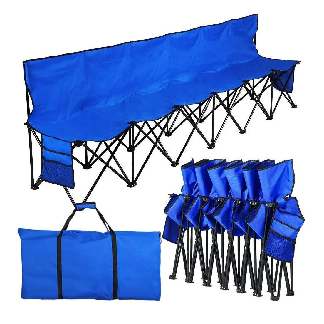 creative outdoor 6 person folding bench