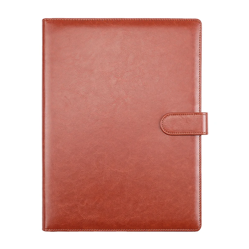 Wholesales Factory Price  Conference Folders Custom Embossed logo File Folder  A4 PU Leather Portfolio Folder