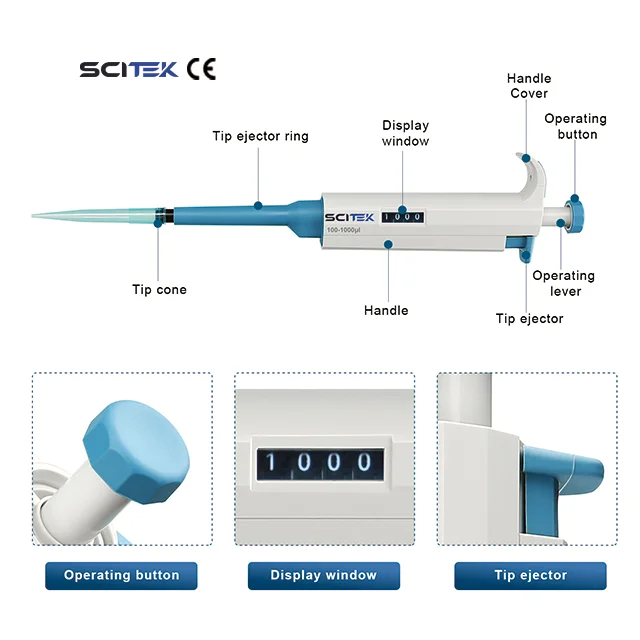 SCITEK Vacuum Aspiration System 1 mL Tip Detrusion Adapter Laboratory Pipette