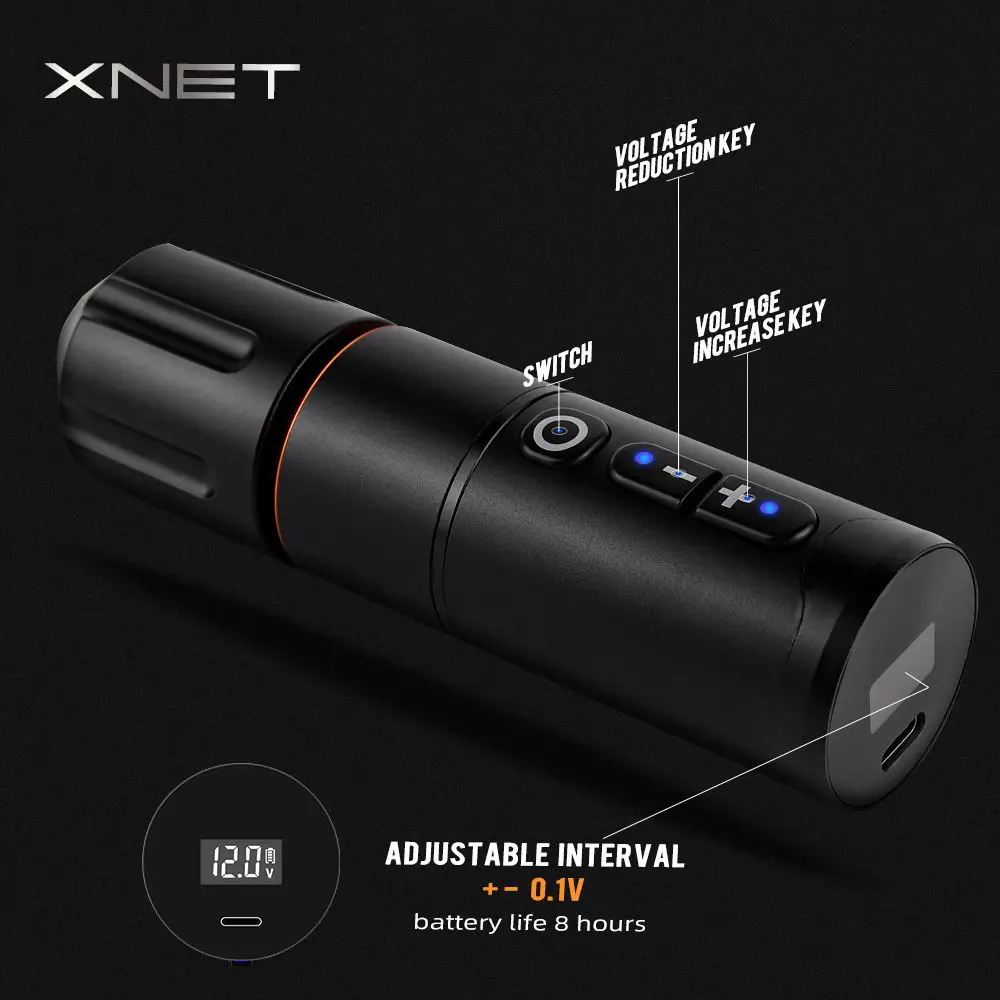 XNET Tornado Tattoo Pen - Powerful Motor & Digital Display
