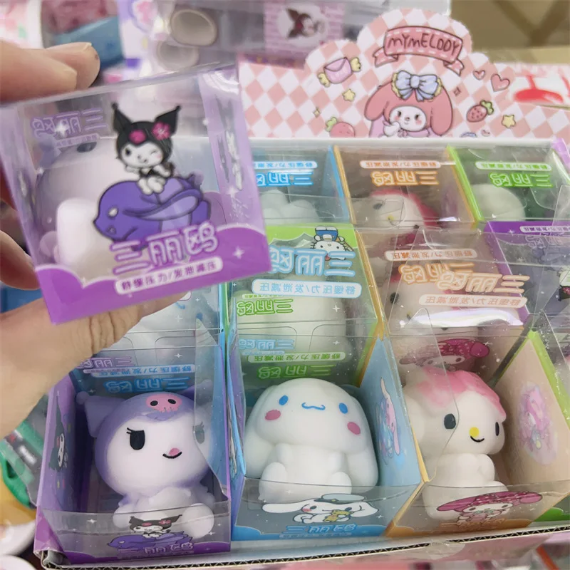 Sanrio Fidget Toy Decompression Slow Rebound Toy Kuromi My Melody Stress Relief Fidget Action Figure Mochila Squishy Squeeze Toy