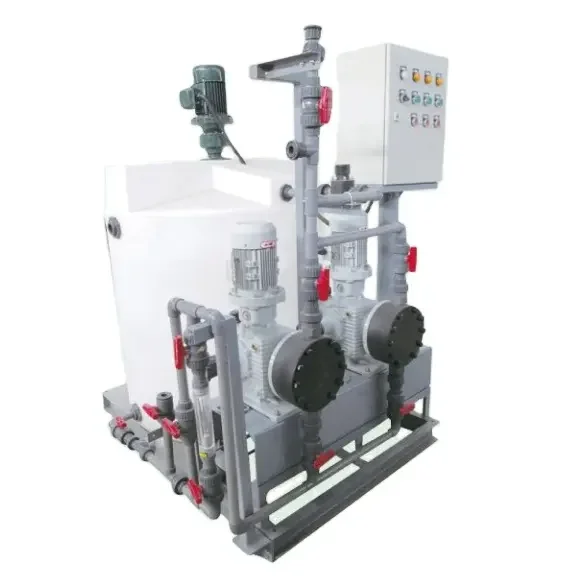 98% desalination rate  dosing machine system with pump of chemical powder and liquid flocculator for wastewater treatment