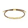 Brown rope gold bracelet G3713