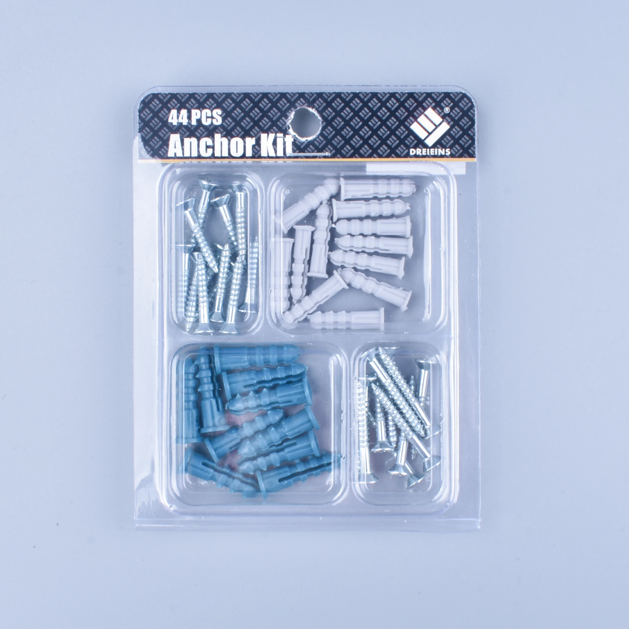 12 Pieces Free Collocation Plastic Nylon Hammer Fixing Wedge Drywall Anchor With Nail Screw