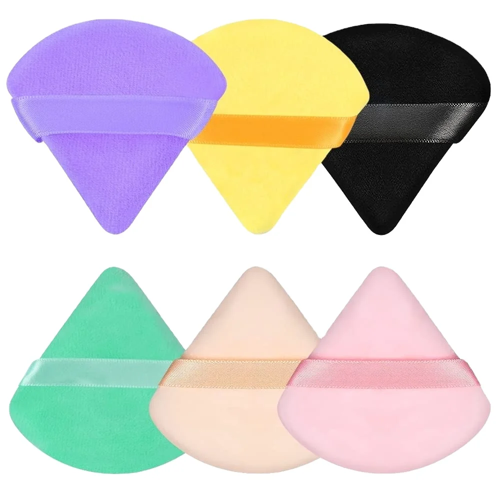 Soft Cheap Triangular Cushion Powder Puff Hot Cheek Cosmetics Tool Beauty Facial Blender Wet Dry Triangle Cotton Makeup Sponge