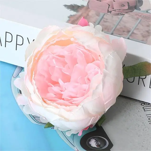 Afl Silk Peony Artifical Flower Bouquet Silk Pink Red Wedding Flower