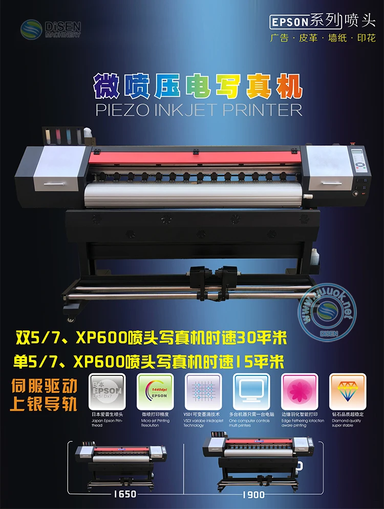 XP 600 Printhead Eco Solvent Printer - High Productivity