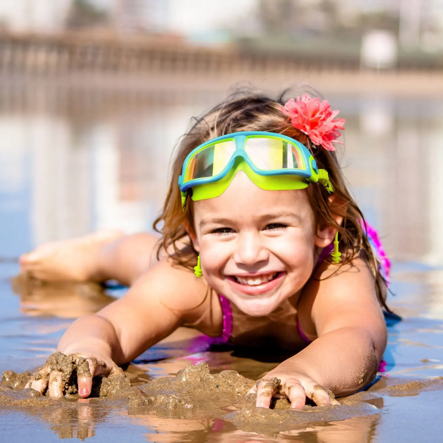 Manufacturer Sell Plating Swimming Goggles Kids Anti Fog Waterproof Big Fram Swimming Glasses