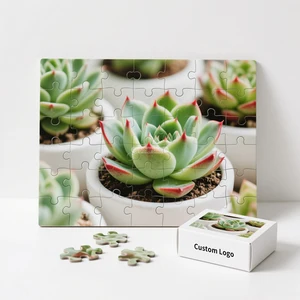 Luxury Custom Printing Succulent Plants 50 100 300 Pieces Piso Rompecabezas Paper Jigsaw Puzzle for Unisex
