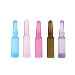 Spot Empty Wholesale Skincare Container 1.5ml Colourful Ampoules Plastic Bottle Cosmetic Packaging Bottle