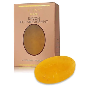 Wholesale 24K Gold Lightening Soap Great Removing Scars Strech Marks Dead Skin 24K Gold Soap Bar