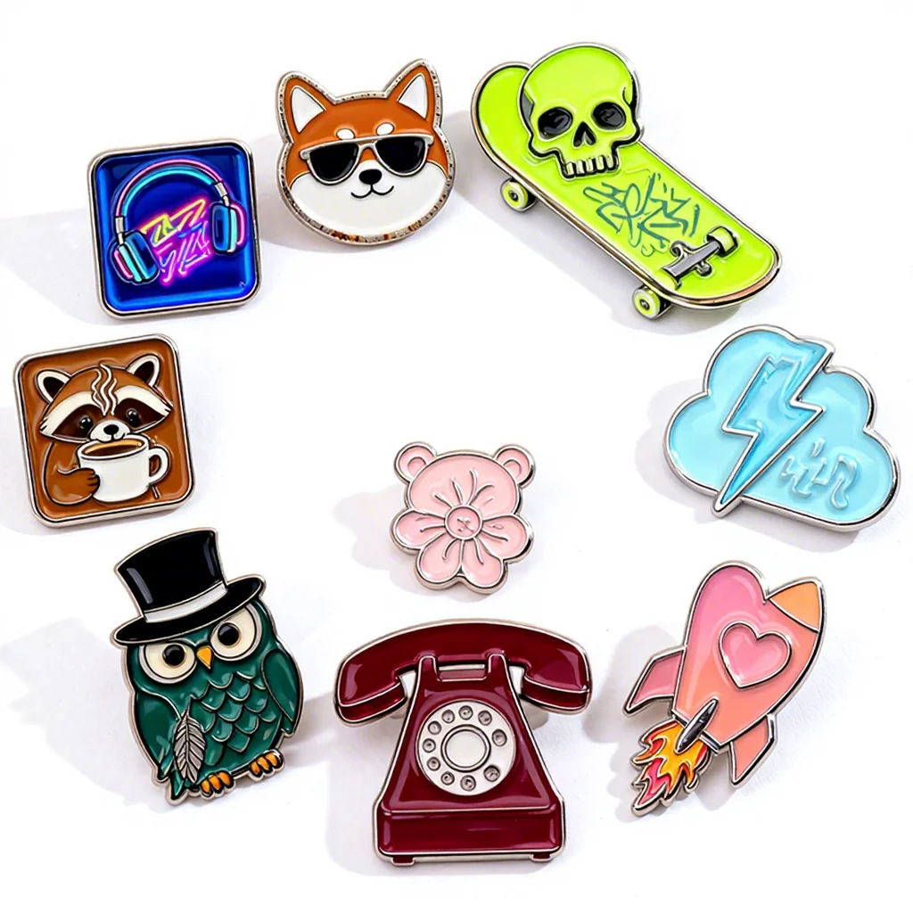 Fabrikanten op maat gemaakte metalen emaille spelden, stoere schattige cartoonlogo broches, revers-, pet-, hoed- en kledingspelden, badges