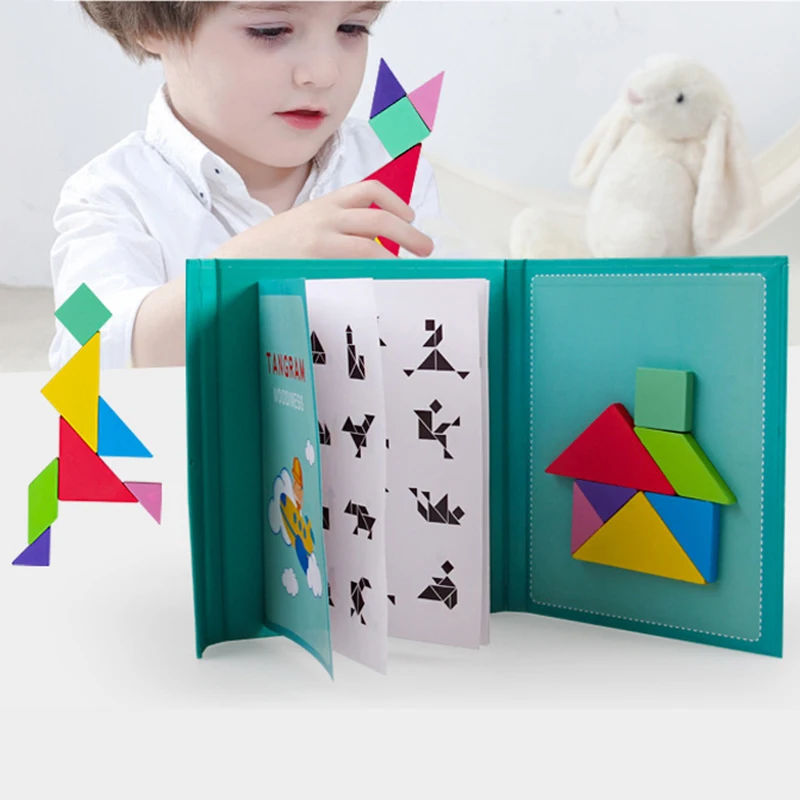 Wooden Magnetic 3D Puzzle - Educational Toy for Kids