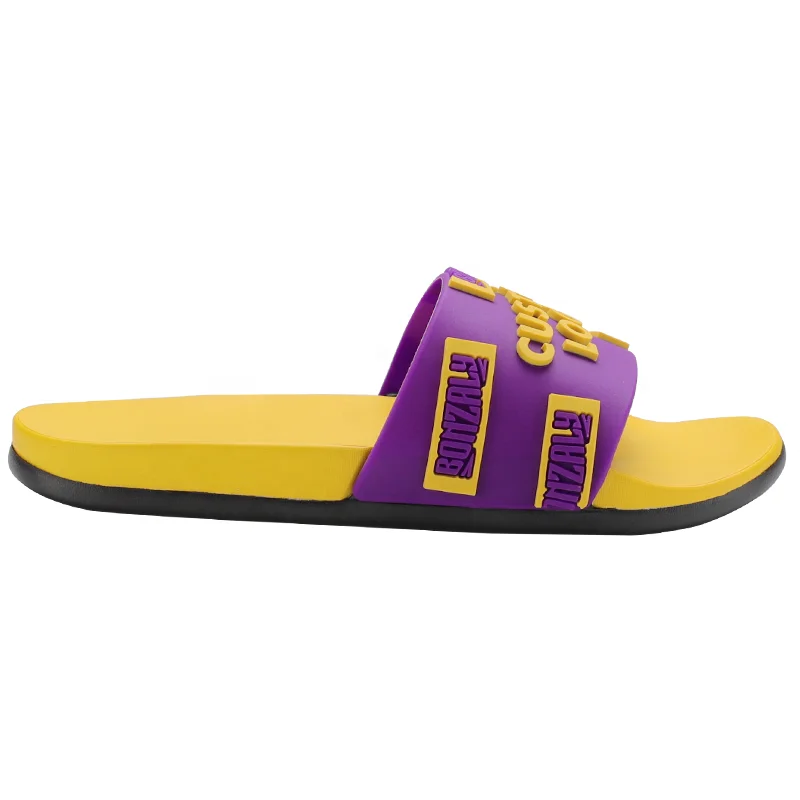 Henghao Custom Slippers Emboss Sport Slippers Outdoors Custom Brand Name Sports Out Slippers Soles Double Soft Sole for Fast