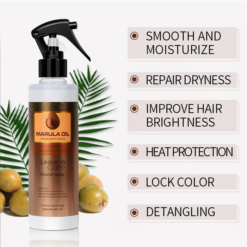 Marula Oil Hot Selling Reconstructs Rebuilds Hair Spray Leave in Hair Treatment