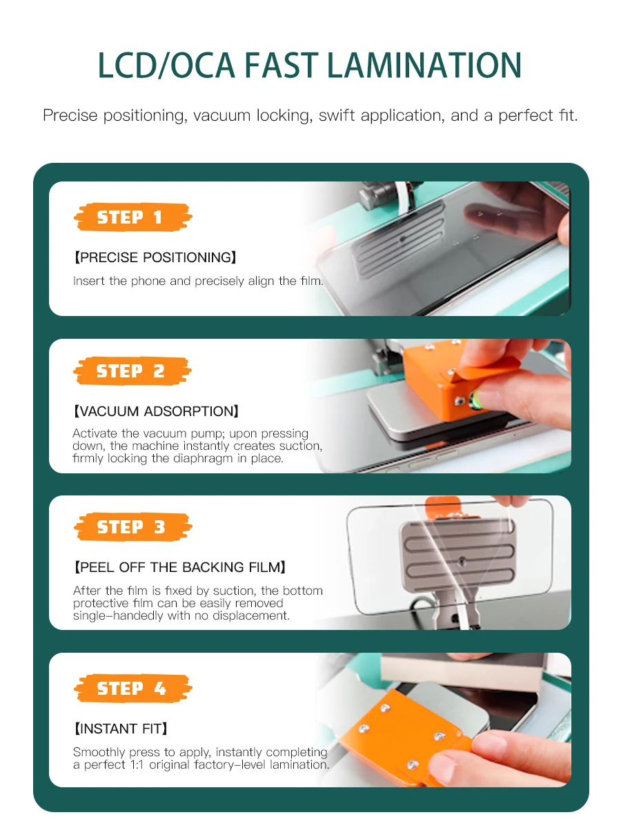 TBK 763 Vacuum OCA LCD Screen Positioner Accurate Screen Protector Laminating Positioning Repair Equipment for Mobile Phone LCD