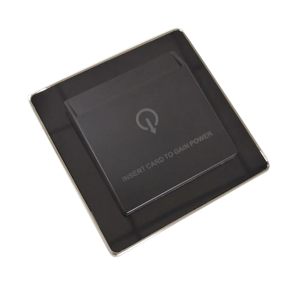 Hotel Key Card Switch Insert Switch RFID Energy Saver for Tempered Glass Metal Frame Panel Switch Smart
