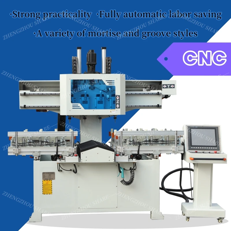 CNC 4 Axis Multi Head Door Lock Mortising Machine for Wood