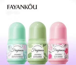 OEM FAYANKOU Private Label Sea Breeze Flowers Plants Nourishing Except Smelly Skin Care Products Fragrant  Roll on Deodorant