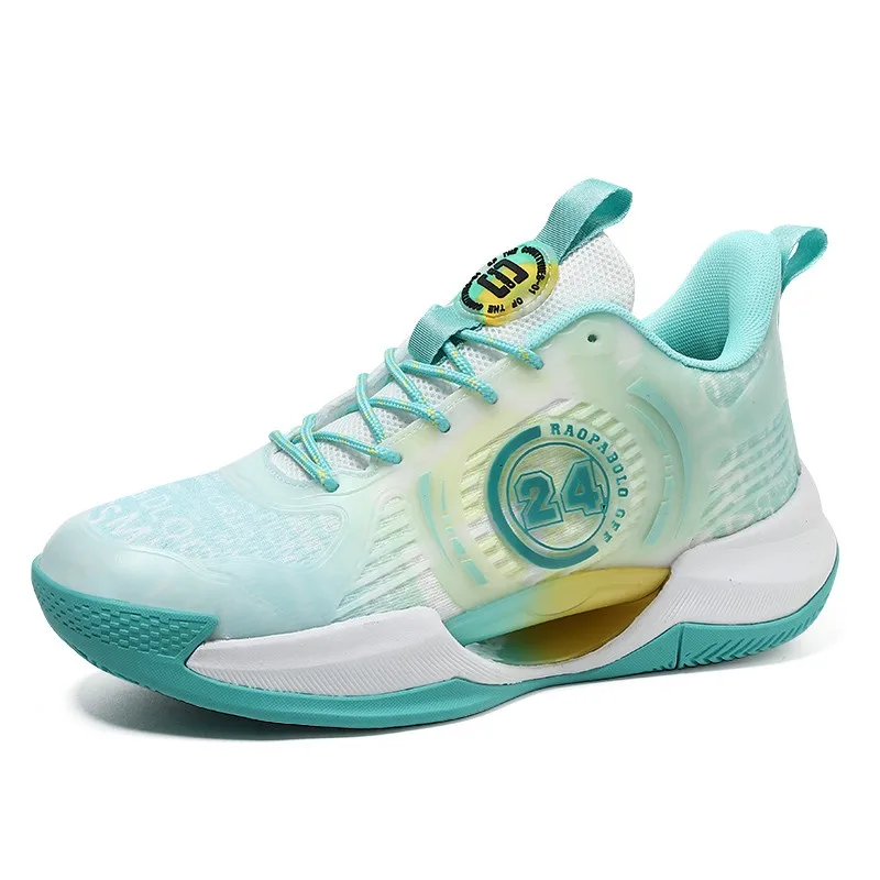 Shock Absorption Knitting Multiple Color Shoes for Men  Produce Abrasion Resistant Men Sneakers  Custom Basketball Style Shoe
