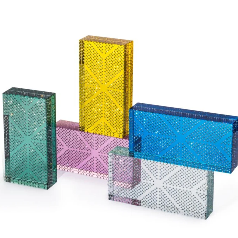 Factory Sourcing Glass Crystal Bricks For Home House Decoration Solid